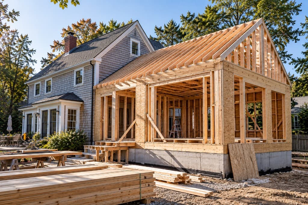 Ampliación residencial en estructura de madera